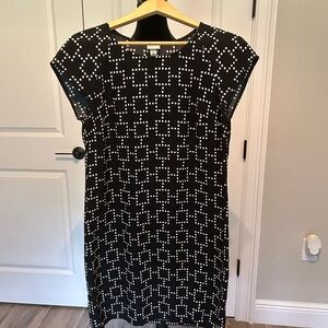 Elegant Black and White Patterned Dress